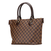 ルイ ヴィトン ダミエ サレヤPM ハンドバッグ トートバッグ N51183 ブラウン PVC レザー レディース LOUIS VUITTON 【中古】